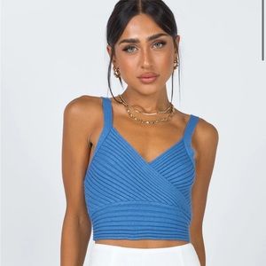 Princess polly blue tank top wrap